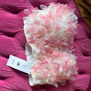 AKIRA Light Yellow Strapless Bustier Top